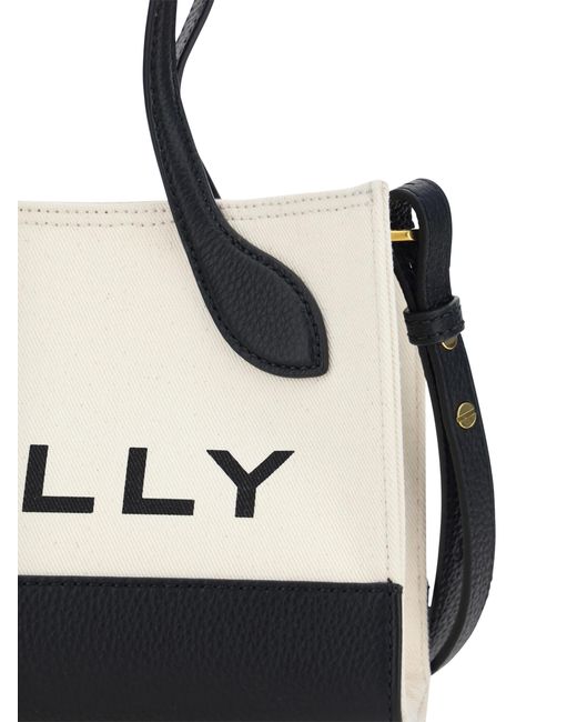 Bally White And Leather Mini Handbag Bag