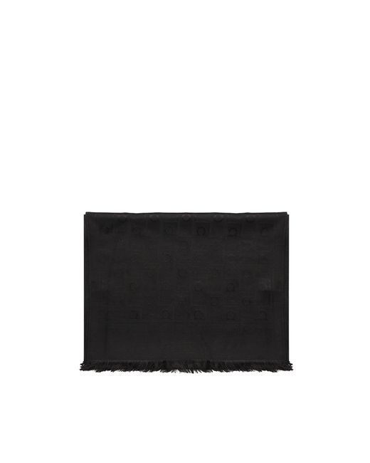Ferragamo Black Gancini Stole