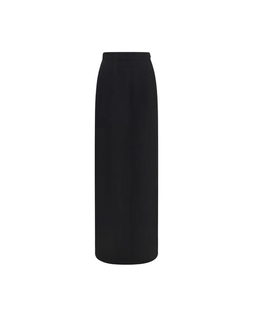 Maison Margiela Black Wool Oves Aries Long Skirt