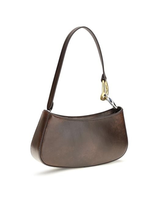 Staud Brown Ollie Shoulder Bag Calf Leather Bos Taurus