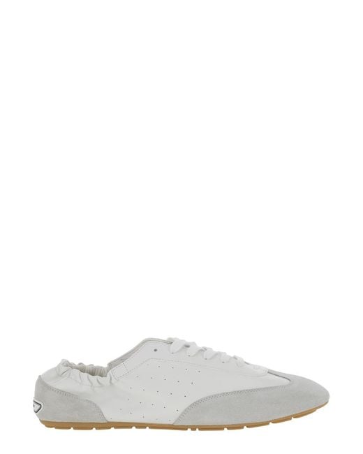 Saint Laurent White Sneakers Artico Leather Lamb Trainers for men