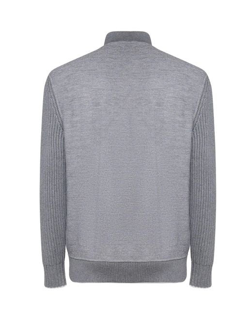 Eleventy Gray Two-Tone Melange Jacket for men