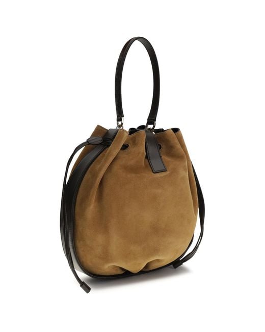 Ferragamo Natural Hug Buckle Bucket Bag Calf Leather Bos Taurus
