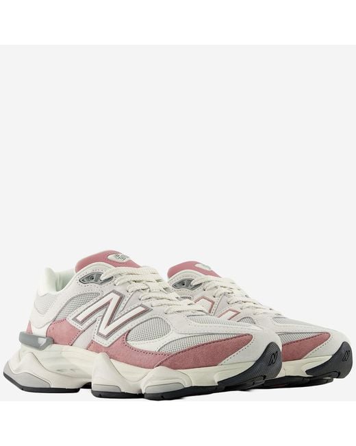 New Balance Gray Sneakers 9060 Pigskin/Mesh Trainers