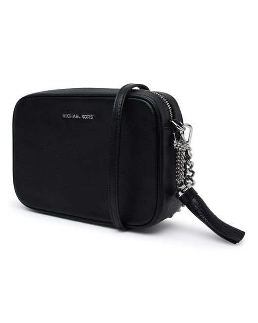 Michael Kors Black Leather Ginny Cross-Body Bag