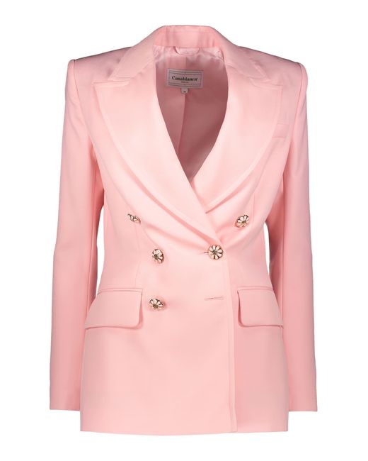 Casablancabrand Pink Double Breasted Blazer