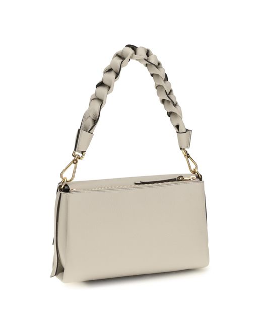 Coccinelle White Boheme Shoulder Bag Calf Leather Bos Taurus