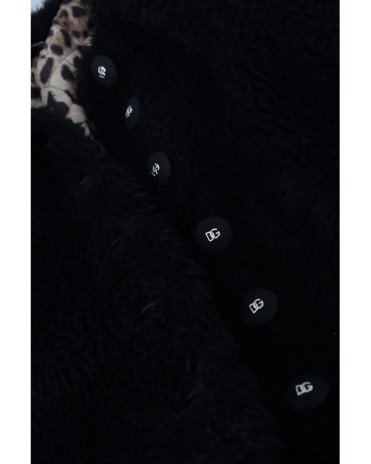 Dolce & Gabbana Black Elegant Cashmere Blend Overcoat Jacket