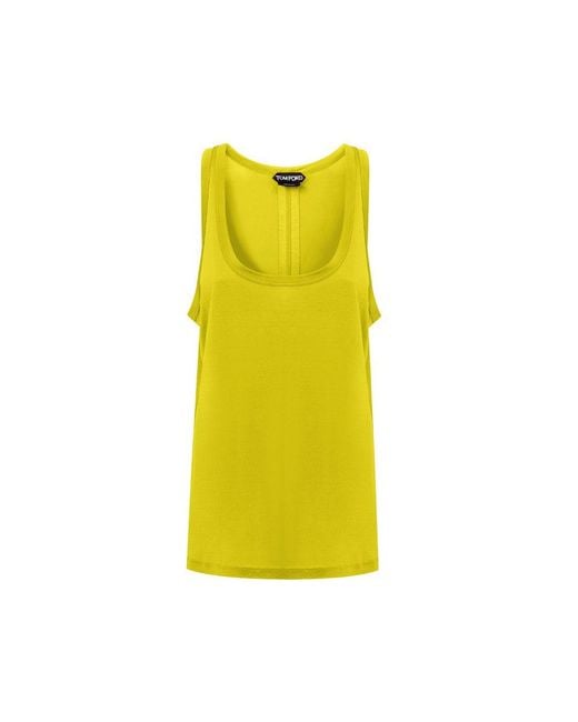 Tom Ford Yellow Silk Tank Top