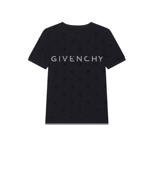 Givenchy Black Cotton And Tulle T-shirt