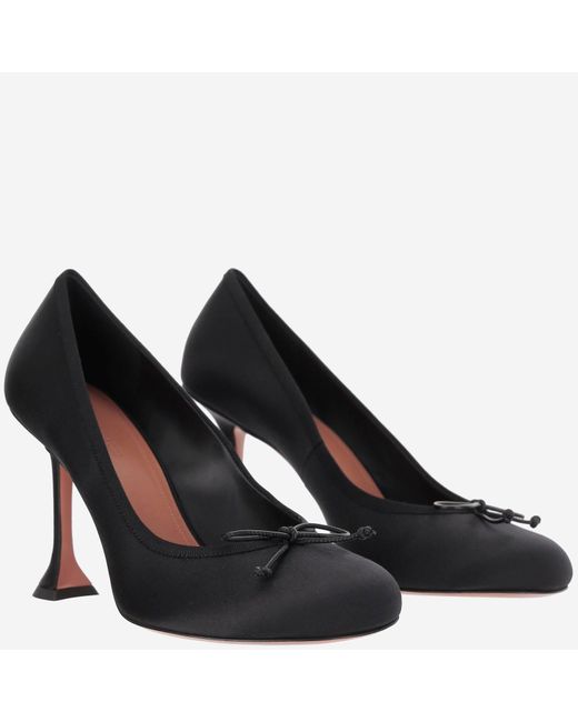 AMINA MUADDI Black Bow Heels