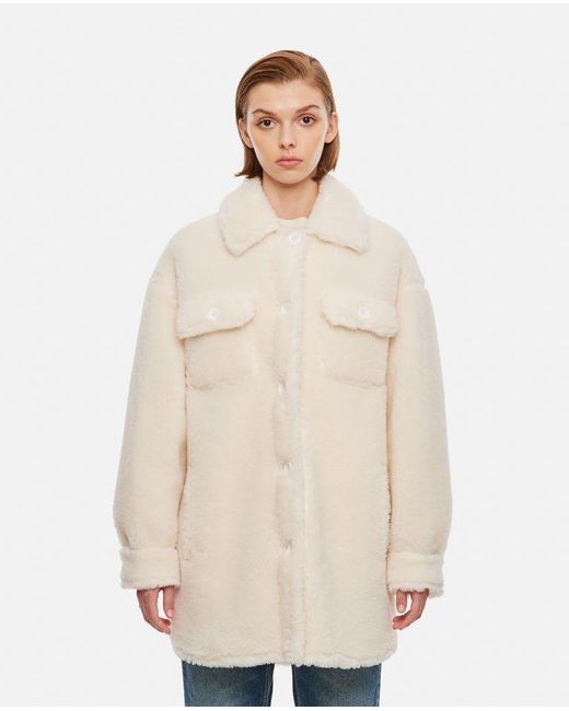 Stand Studio Sabi Faux Fur Jacket in Natural Lyst UK
