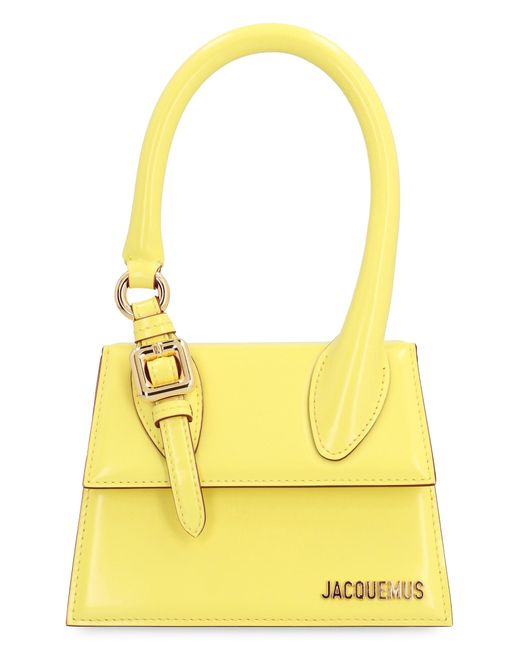 Jacquemus Yellow Le Chiquito Leather Handbag