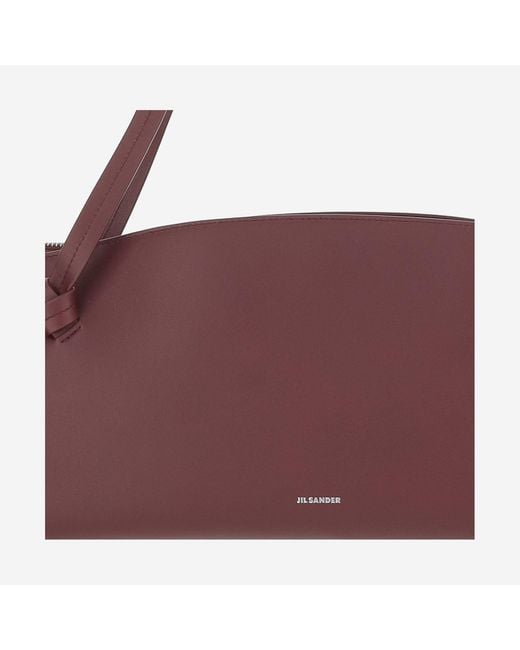 Jil Sander Purple Leather Bag Shoulder