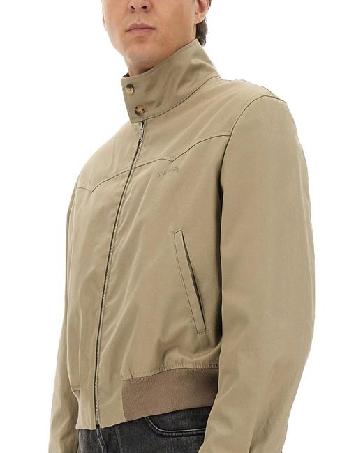 McQueen Natural Harrington Cropped Jacket Cotton for men