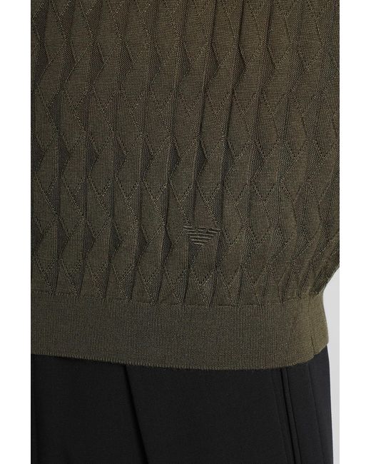 Emporio Armani Green Polo for men