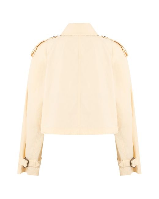 Burberry Natural Cropped Cotton Jacket