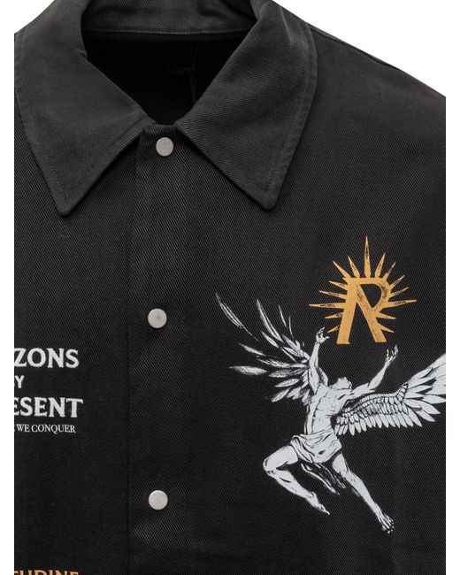 Represent Black Icarus Print Shirt for men