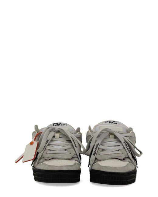 Off-White c/o Virgil Abloh Gray Floating Arrow Lace-Up Sneakers for men