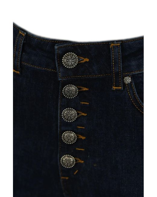 Dondup Koons Jeans With Blue Jewel Buttons | Lyst