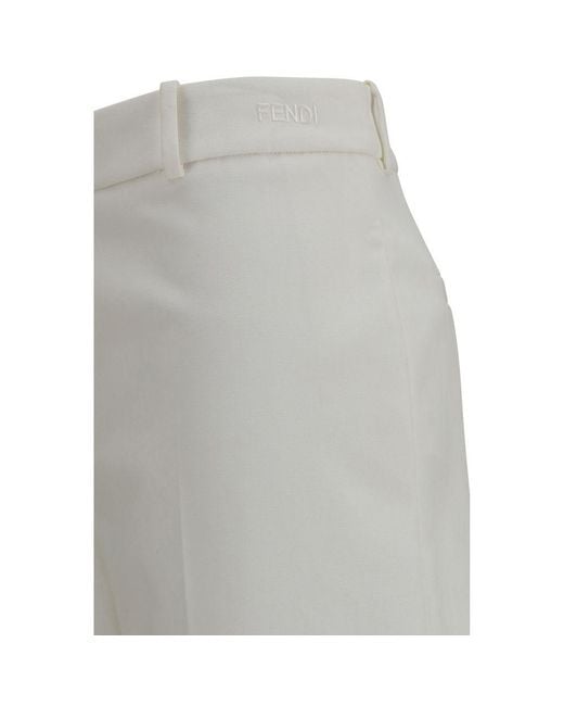 Fendi Gray Cotton Pants
