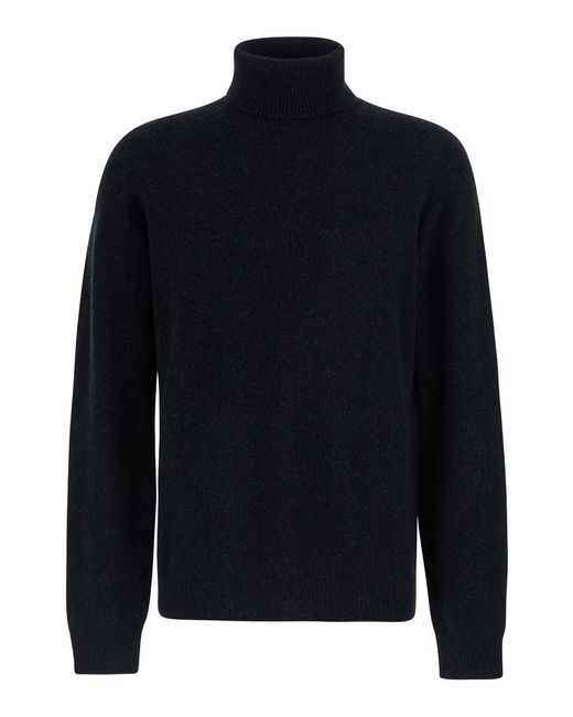 Roberto Collina Blue Turtleneck Sweater Wool Virgin Tops for men