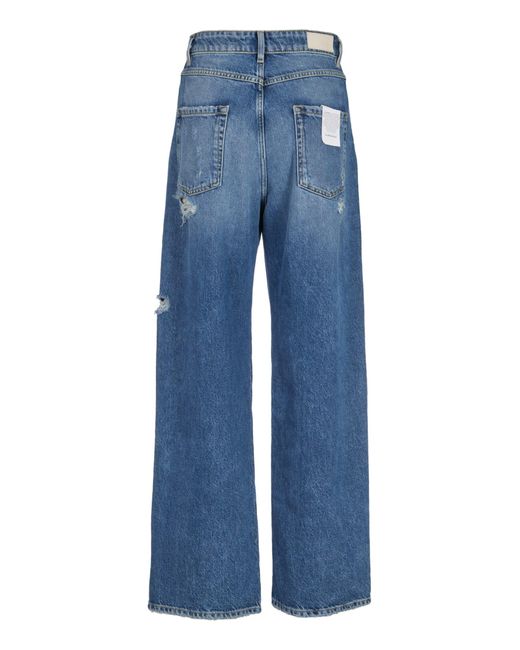 ICON DENIM Blue Straight Buttoned Jeans