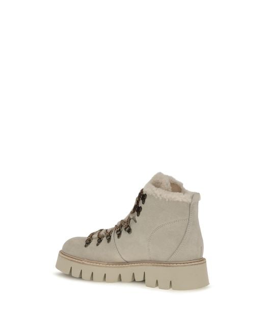 Pedro Garcia White Salama Lace-Up Ankle Boots