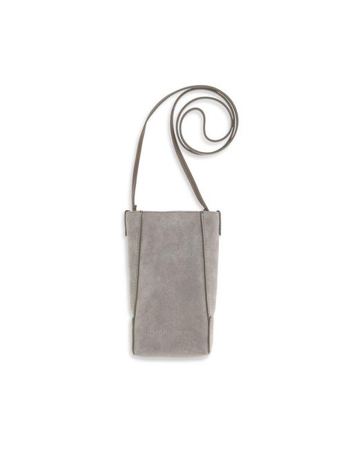 Brunello Cucinelli Gray Calf Leather Bos Taurus Other Accessories