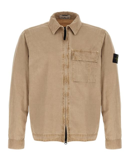 Stone Island Natural Cotton Blouse for men