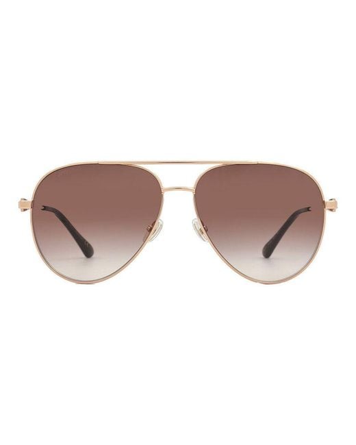Jimmy Choo Brown Sunglasses Aviator Full Rim, Frame And Gradient Lens Olly-S0Ddbha