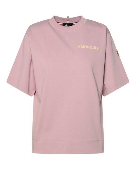 3 MONCLER GRENOBLE Pink Cotton T-shirt