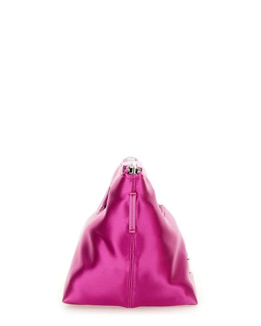 The Attico Pink Via Dei Giardini 15 Satin Tote Bag