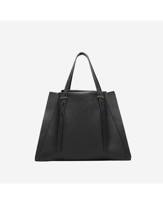 MINOBOSSI Black Shoulder Bag Paula Textured Leather