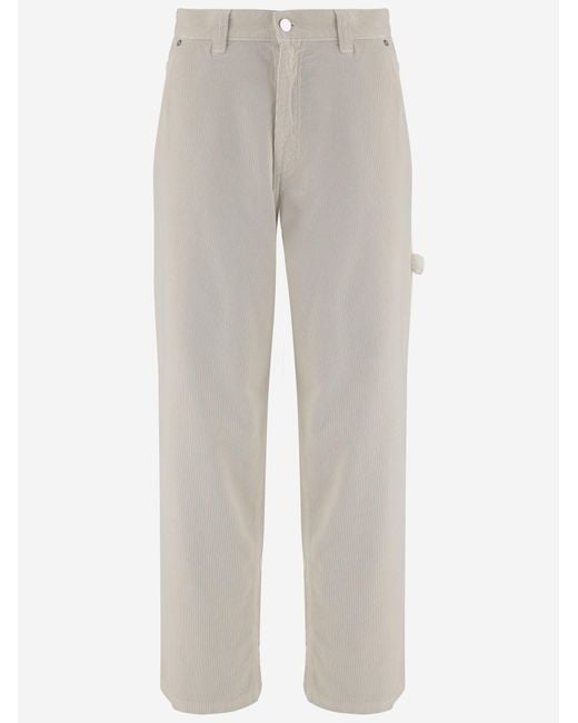 Haikure Natural Ribbed Cotton Velvet Trousers