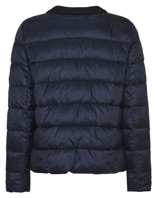 MICHAEL Michael Kors Blue Quilted Belted Jacket With Metallic Details