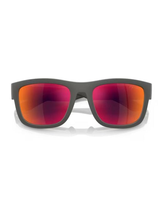 Prada Linea Rossa Pink Ps 01Zs 16X02U Grigio Argento Sunglasses for men