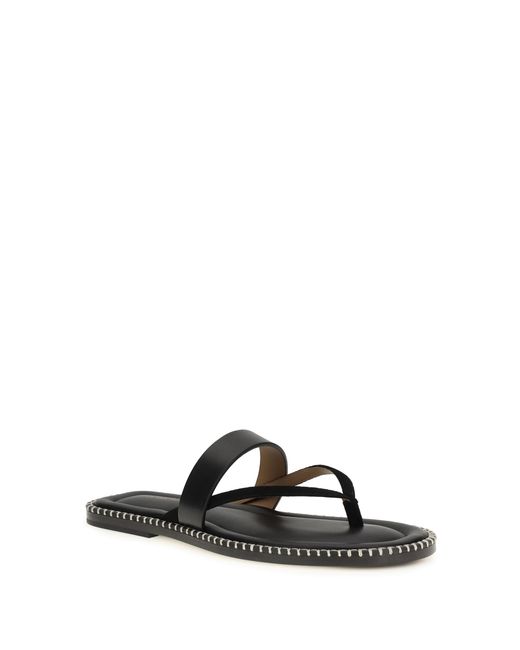 Dries Van Noten White Slip-On Leather Sandals With Sequins Calf for men