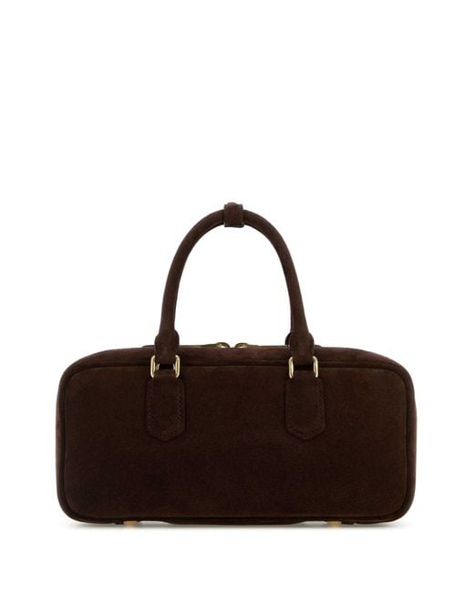 Miu Miu Brown Dark Suede Arcadie Handbag