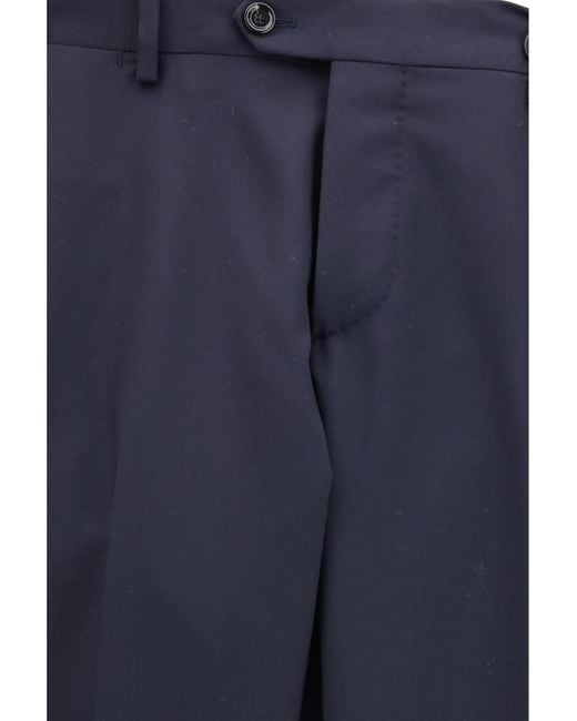 Lardini Blue Iconic Suit Fleece Wool Suits for men