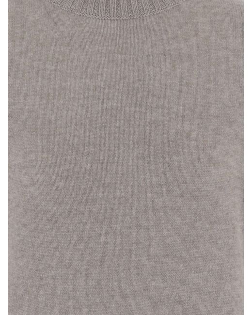 Allude Gray Cashmere Sweater