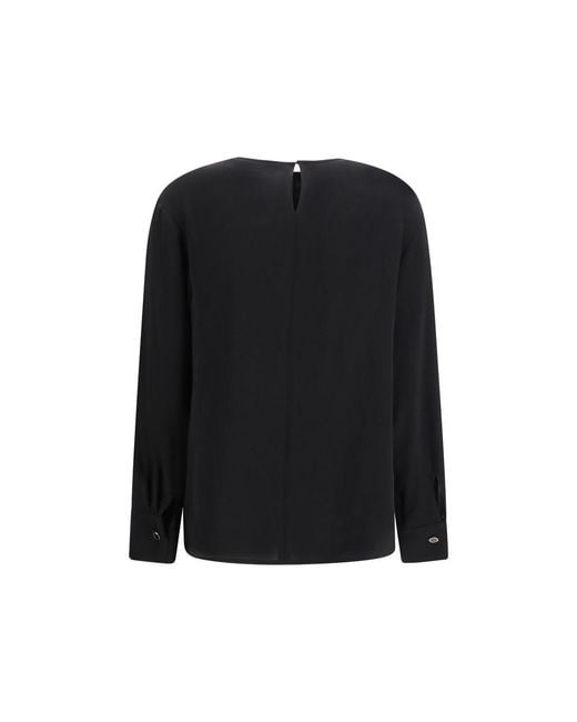 Max Mara Black Triacetate Blouse