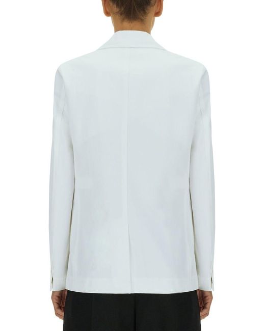 Bottega Veneta White Single-Breasted Jacket