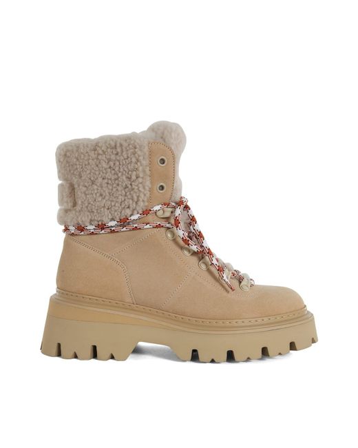 Woolrich Sheepskin Hiking Boot in Natural | Lyst