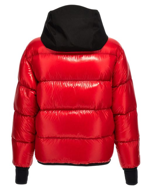 Moncler Red Quilted Nylon Jacket for men