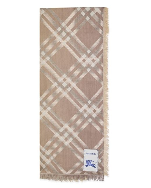 Burberry Brown Scarf Wool-Silk