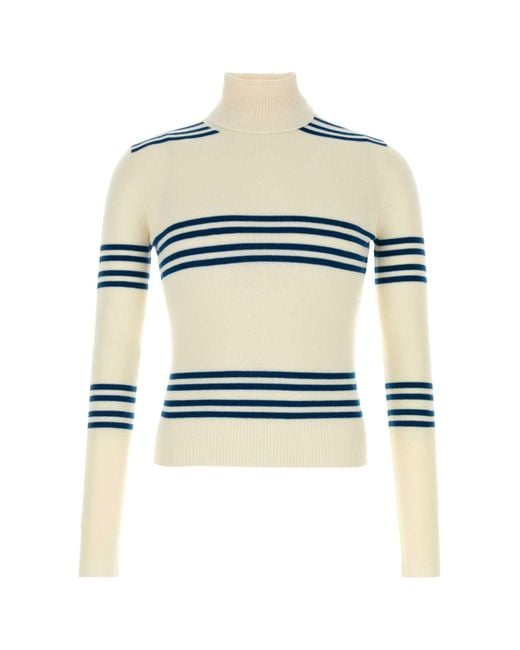Prada White Embroidered Wool Sweater for men
