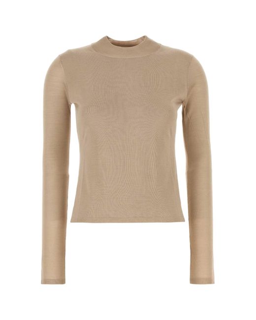 Max Mara Natural Cappuccino Silk Falesia Sweater