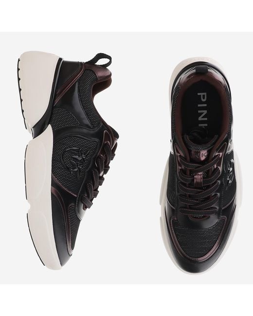 Pinko Black Sneakers Alba Leather-Blend Upper: Leather Trainers