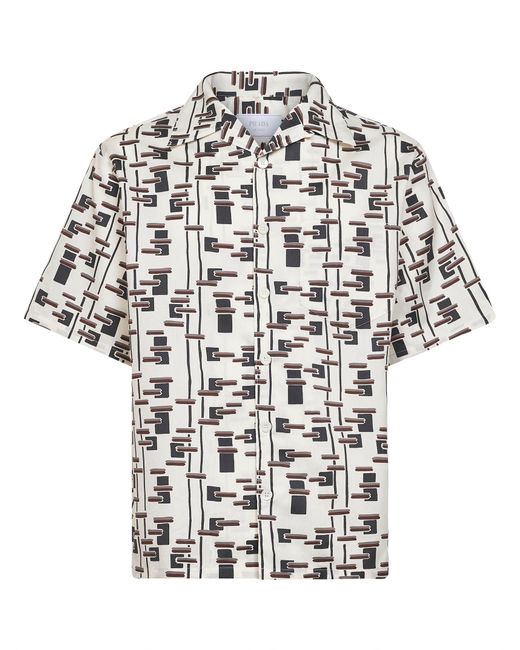 Prada White Bowling Shirt Cotton-Silk for men